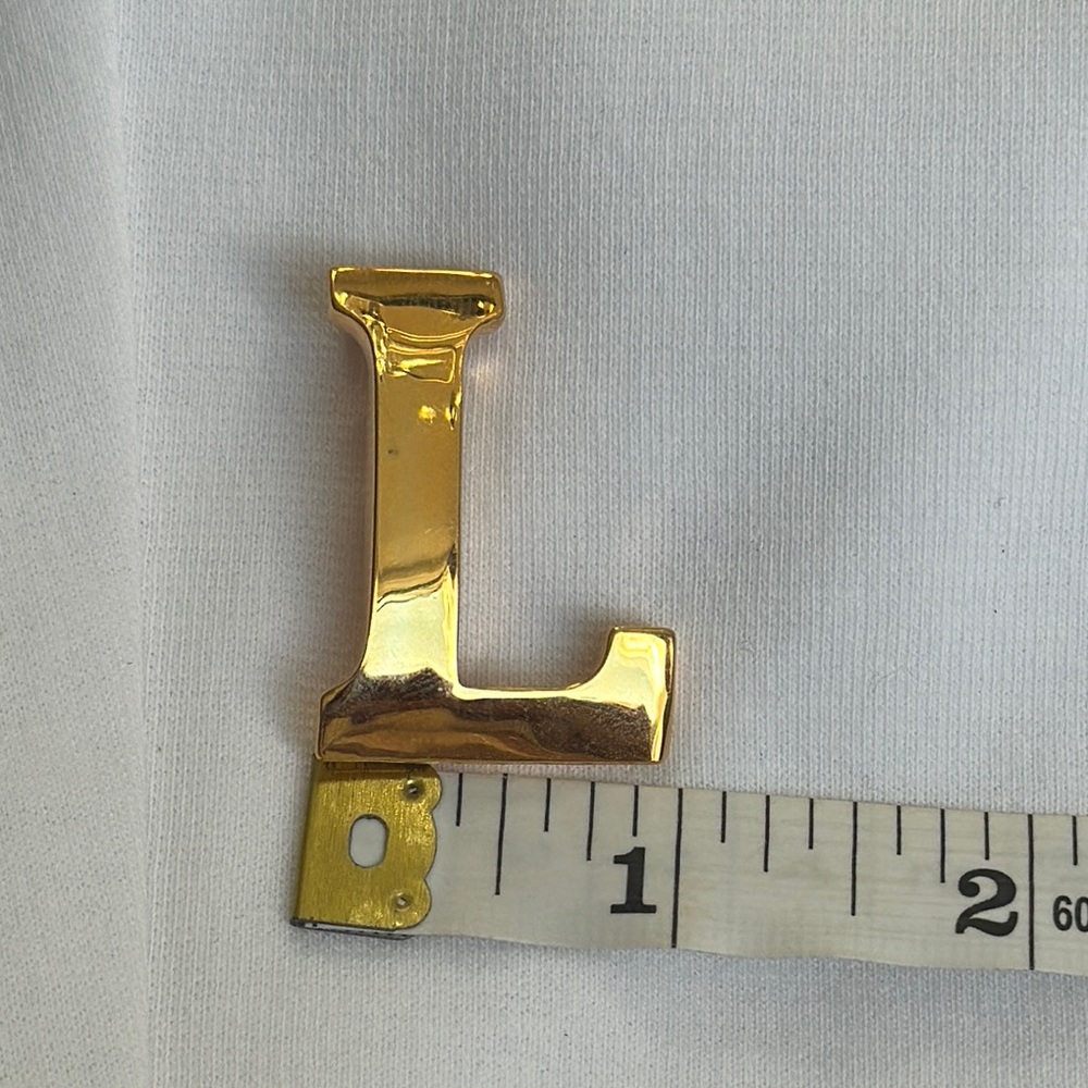 Gold Letter L Brooch | signed